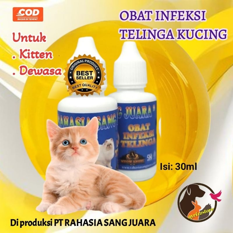 OBAT Telinga Kucing Mengatasi Infeksi Telinga Kucing Cair 30ml