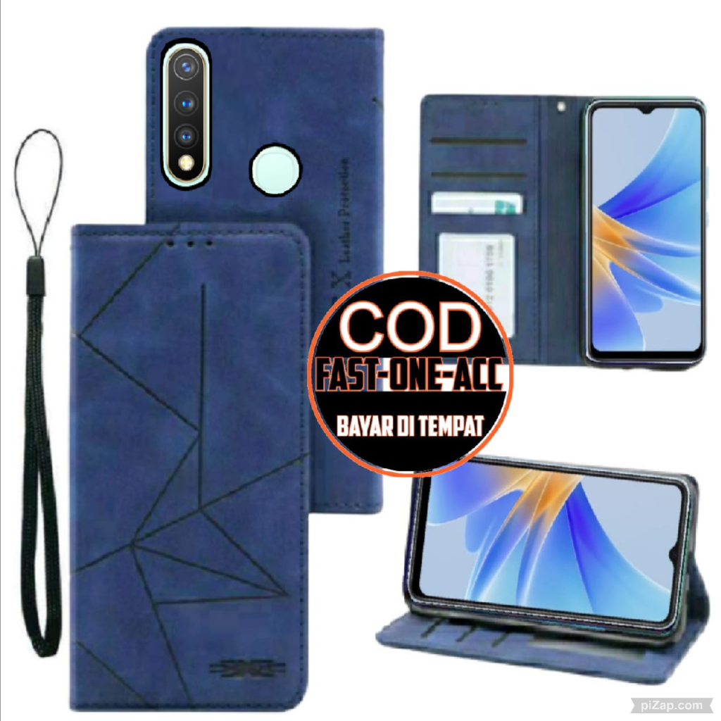 CASE HP VIVO Y19 Case Flip Motif Dompet Casing HP Flip Motif Wallet Leather Cover untuk VIVO Y19
