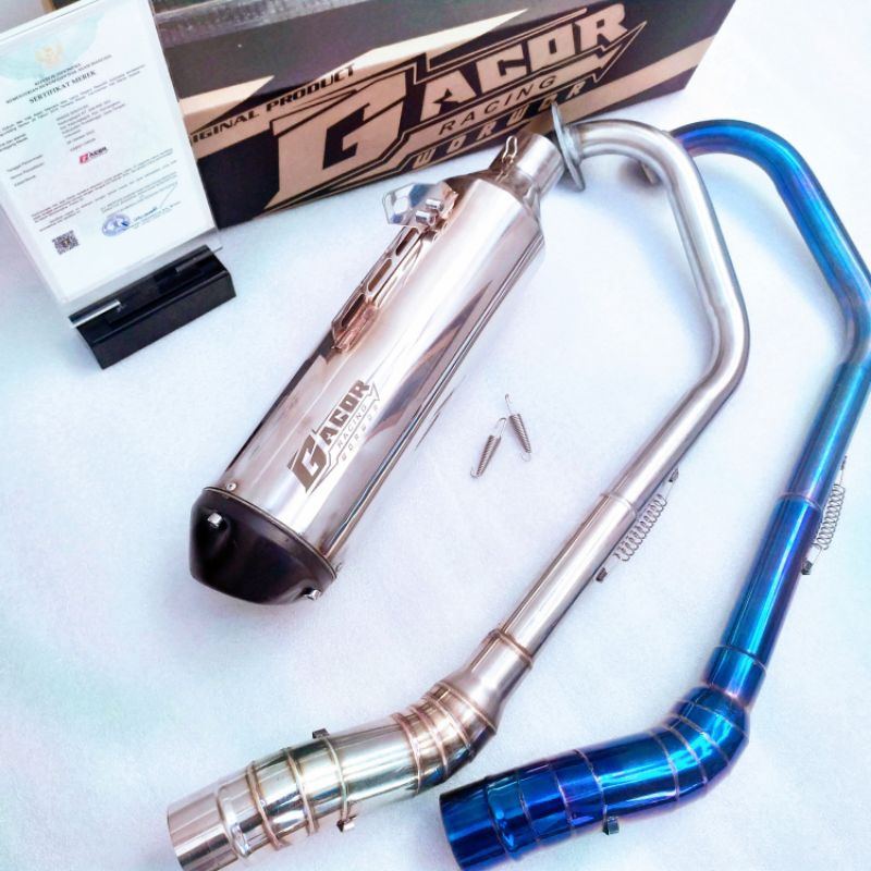 knalpot ROB 1 standar racing original gacor for Supra gtr Vixion r Verza CBR 150 r cb 150  MX king M