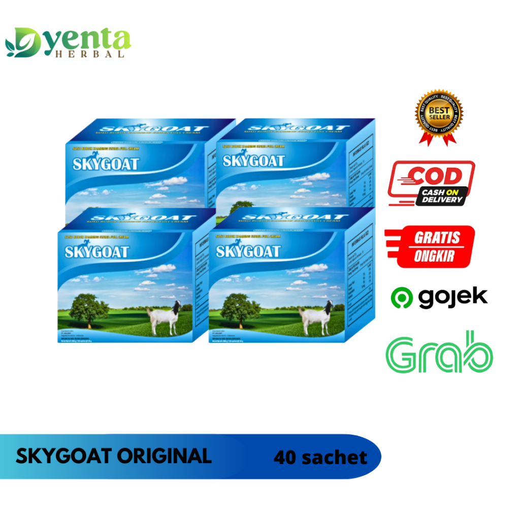 

Skygoat - Susu Kambing Etawa Bubuk Sky Goat Original 4 Box Isi 40 Sachet