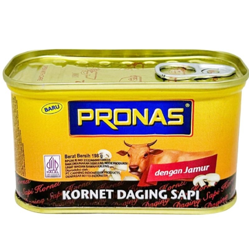 

PRONAS Kornet Daging Sapi dengan Jamur Kaleng 198 gram