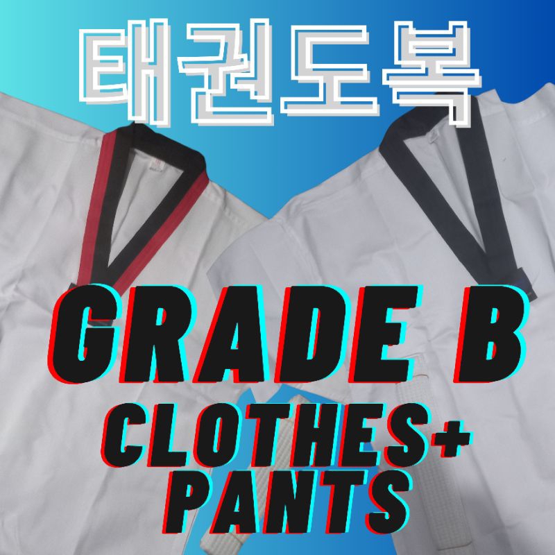 sagaraya baju dobok taekwondo korea murah grade b