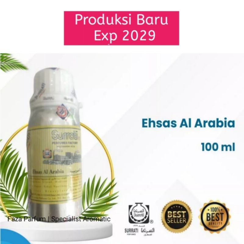 ( Exp 2029 ) PARFUM ARAB EHSAS AL ARABIA SEGEL ORIGINAL SURRATI