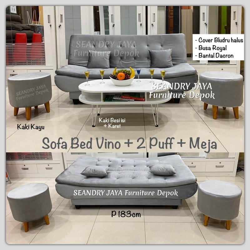 SOFA BED MINIMALIS/311/L/BUSA SUPER/RUANG KECIL/SIMPEL/KURSI SANTAI/MEJA TAMU/SEANDRY JAYA Furniture