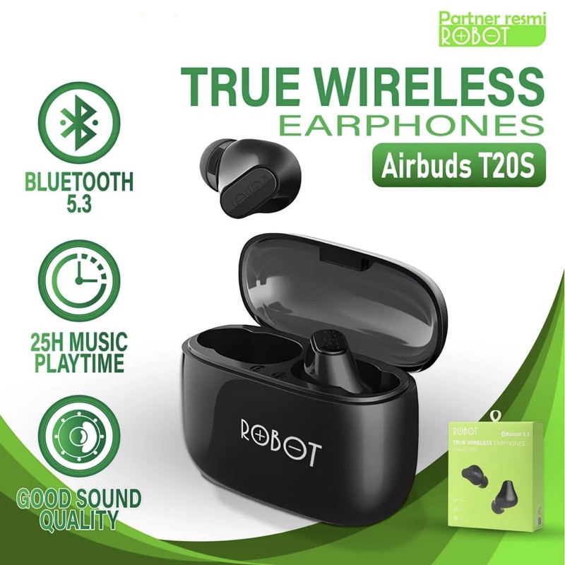 TWS Robot Headset Bluetooth TWS T20S Earphone Garansi Original Resmi