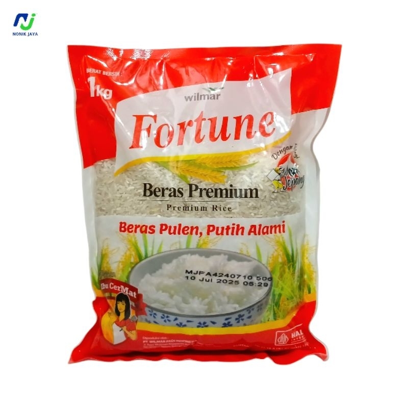 

Beras REPACK Fortune 1kg(Beras Pulen,Putih Alami)