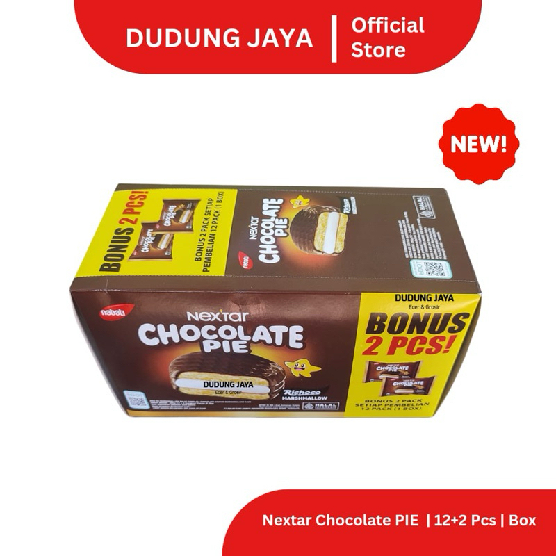 

NEXTAR CHOCOLATE PIE / CHOCOPIE MARSMALLOW BOX ISI 12+2PCS