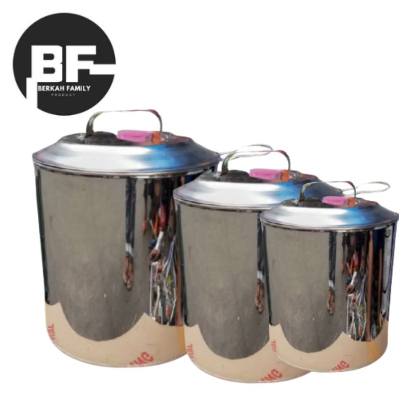 FREE DUS Dandang Oblong Stainless / Tong Air Stenlis / Panci Tinggi Bakso Bubur 40 35 30 28