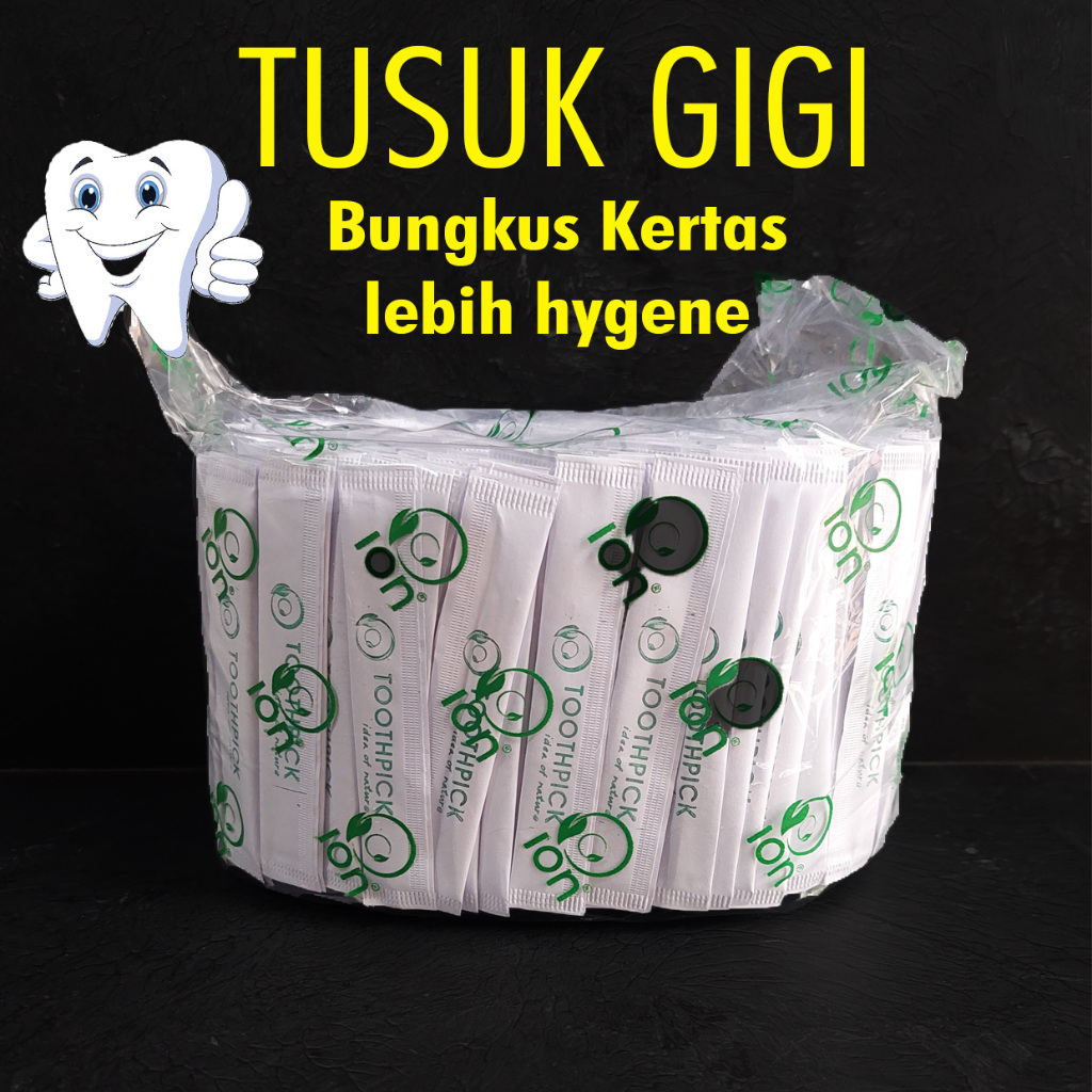 tusuk gigi higienis ( bungkus kertas ) dibungkus per tusuk giginya