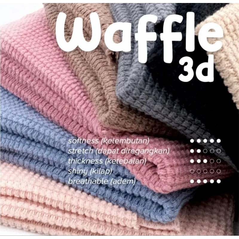 BAHAN KAIN WAFFLE POLOS UNIQLO