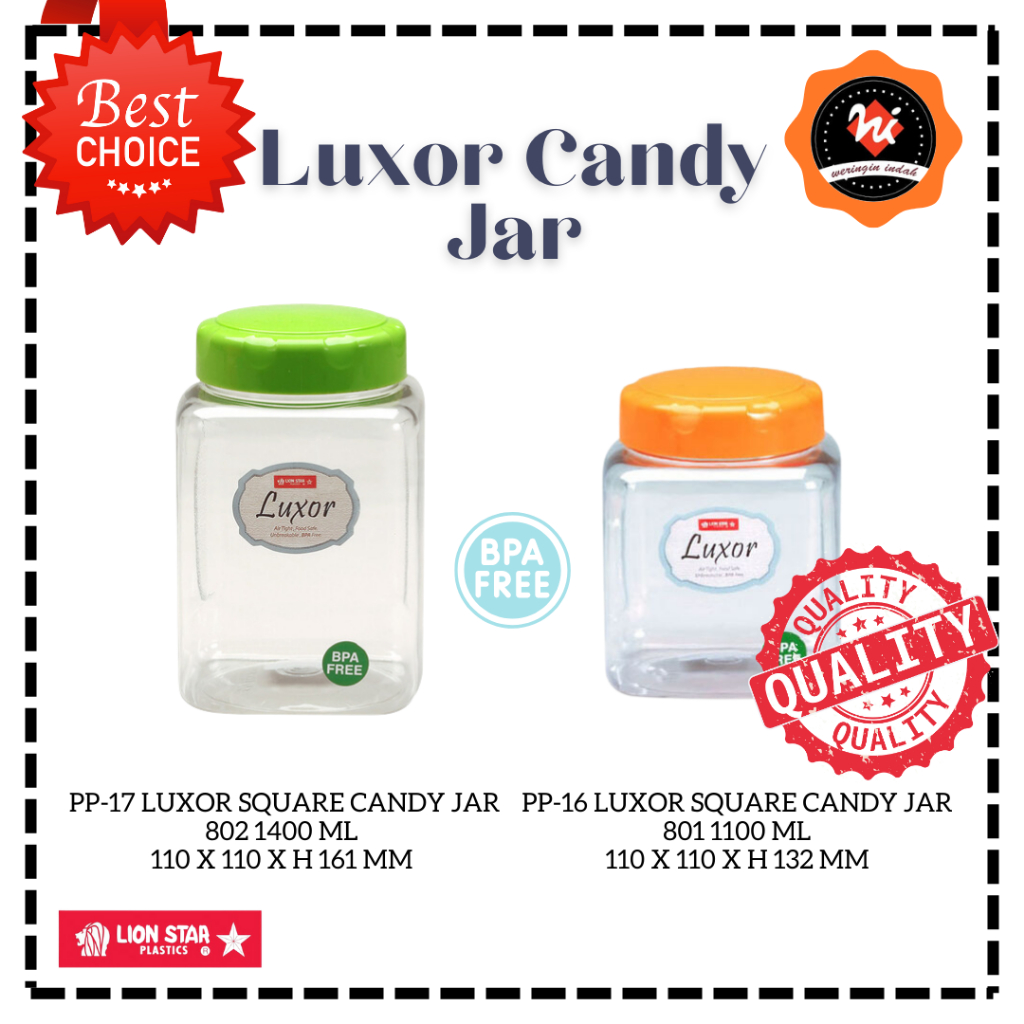 Weringin Indah - Toples Luxor Lion star, Toples Permen, Toples Plastik Lion Star, Toples Bening, Top