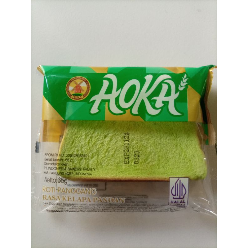 

Roti Panggang Aoka Roti Lembut Rasa Kelapa Pandan