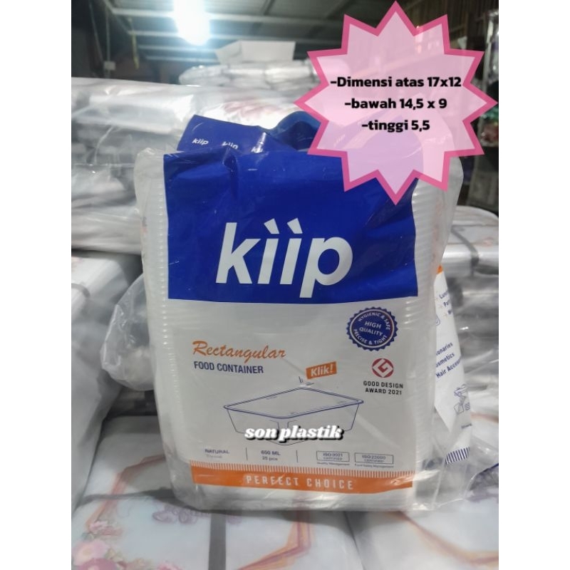 Thinwall Kiip 750ml/ Food container 750ml. (ISI 25 Pcs)