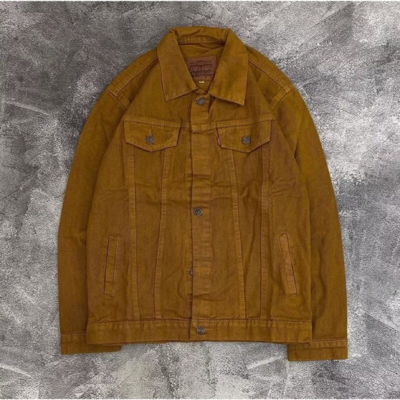 JAKET JEANS COKLAT MUSTARD PRIA DAN WANITA
