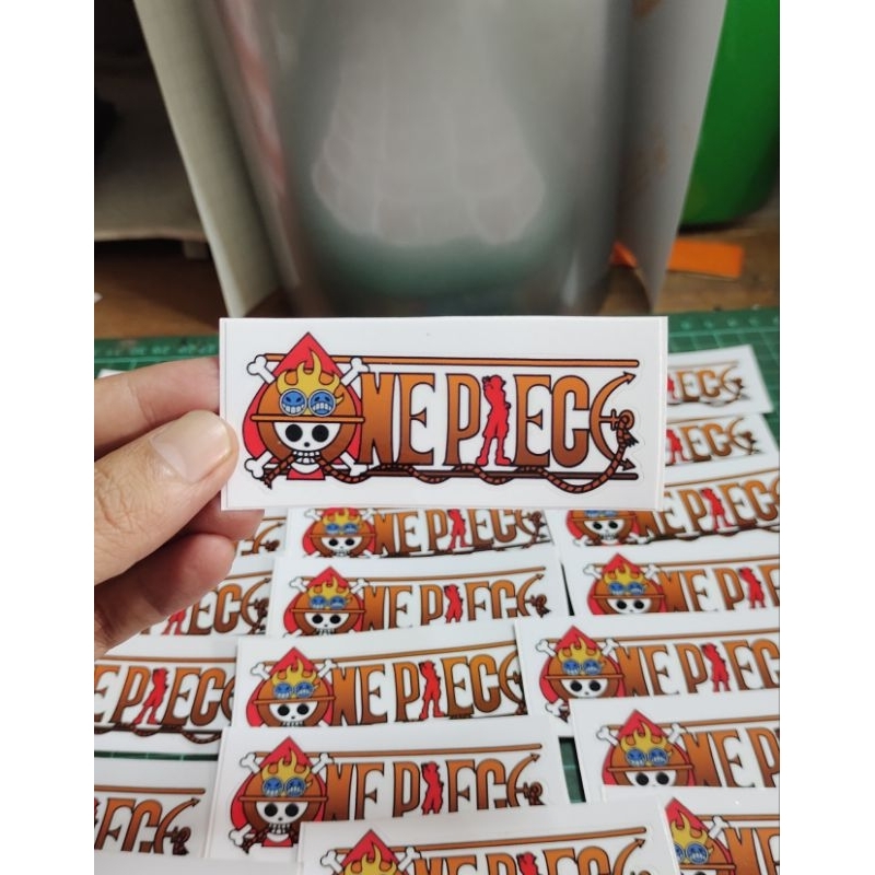 

stiker print one piece ace sticker keren murah lucu