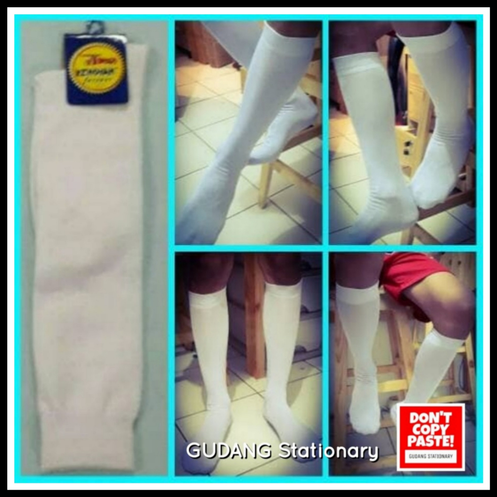Kaos Kaki Futsal Putih Polos RENOVAN