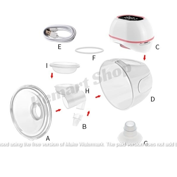 SPARE PART POMPA ASI CMBEAR WEARABLE ELECTRIC BREAST PUMP VALVE KATUP KARET DIAFRAGMA SILIKON