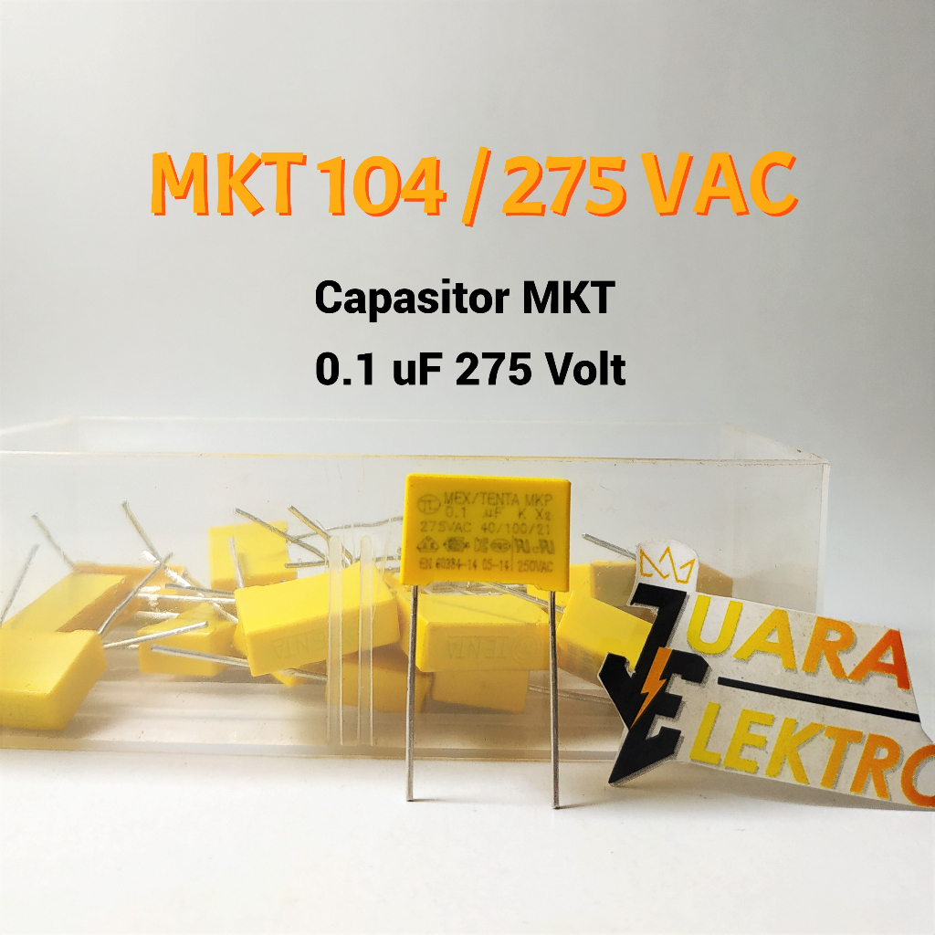 Capasitor Milar MKT 104 / 275 Volt | Kapasitor Milar MKT 0.1 uF 275 Volt MKT 100K
