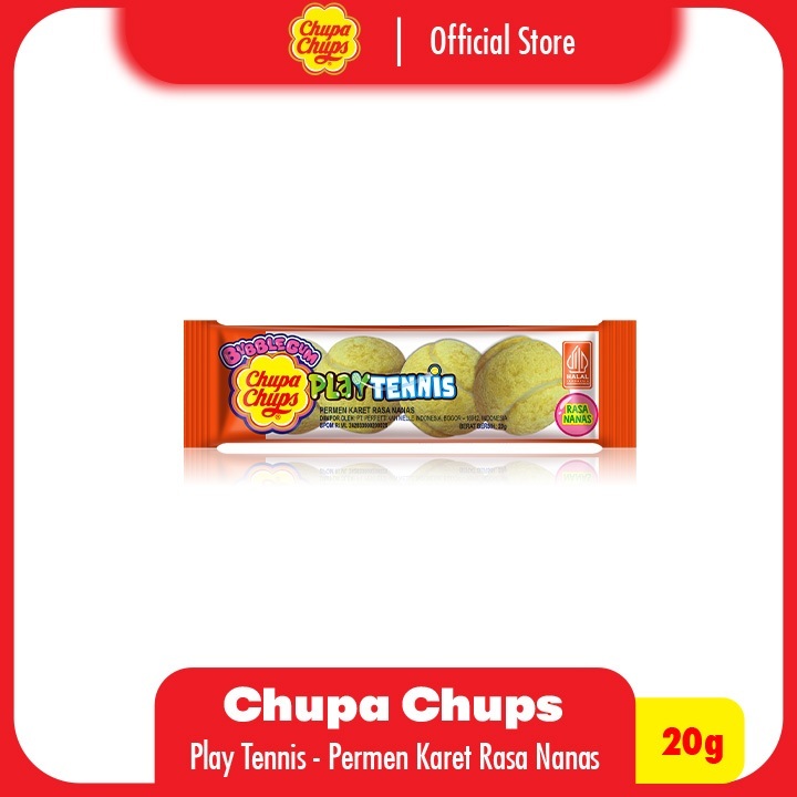 

chupa chups bubble gum play tennis 20g - chupa chups bubble gum tennis