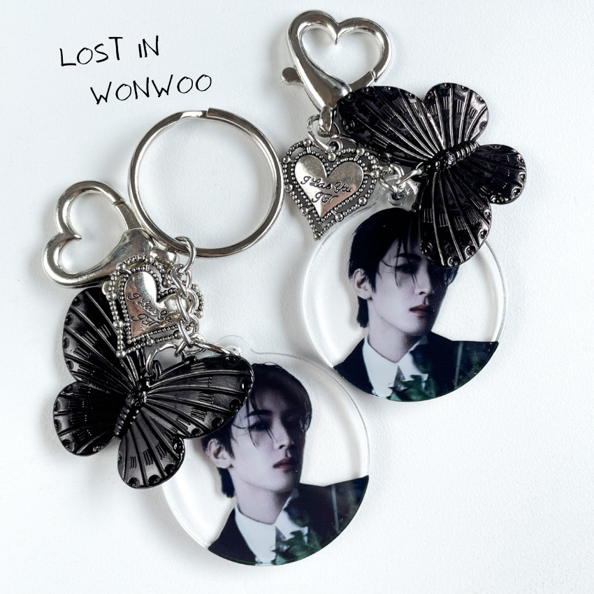 Bibimcat - Lost in Wonwoo Keychain / Clear Acrylic Gantungan Kunci SVT