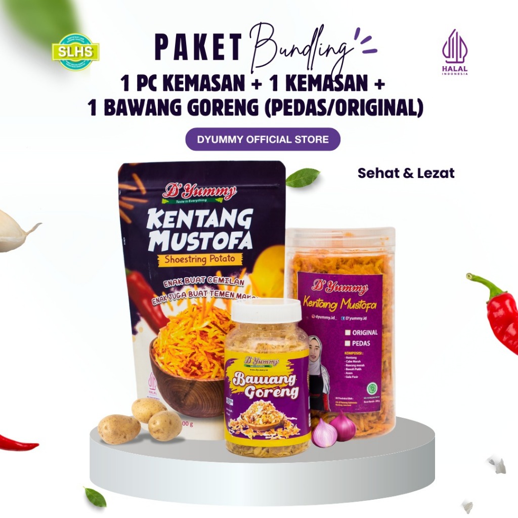 

D'Yummy [Paket Bundling] Kentang Mustofa + Bawang Goreng