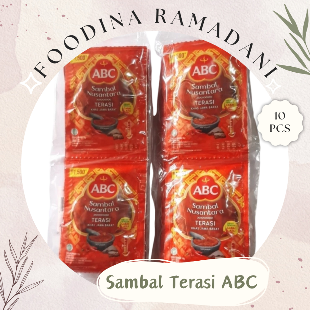 

SAMBAL TERASI Khas Jawa Barat - ABC Nusantara [ Isi 10x18gr ] Harga Per PACK