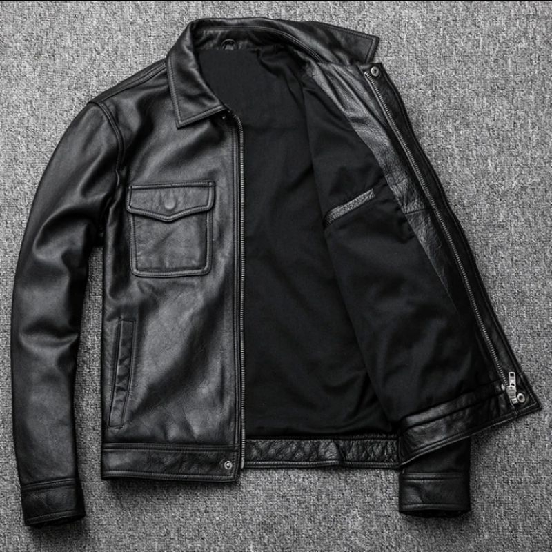 Jaket Kulit Kaivan Leather, Jaket Kulit Pria Original, Jaket Kulit Pria bahan kulit domba asli, jake