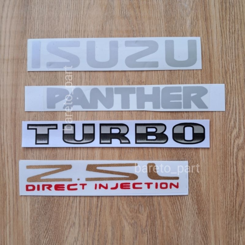 Stiker tulisan Isuzu panther lama kotak / stiker tulisan panther lama / stiker turbo panther lama