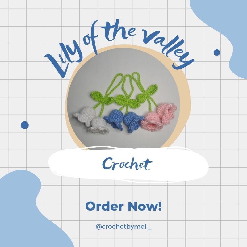 lily of the valley crochet | gantungan tas | crochet bag charm | flower crochet