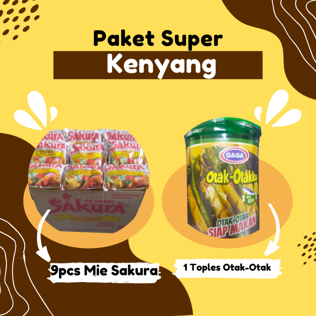 

Paket Total 10 pcs , Super Kenyang Mie Sakura dan Gaga Sosis Otak Otak