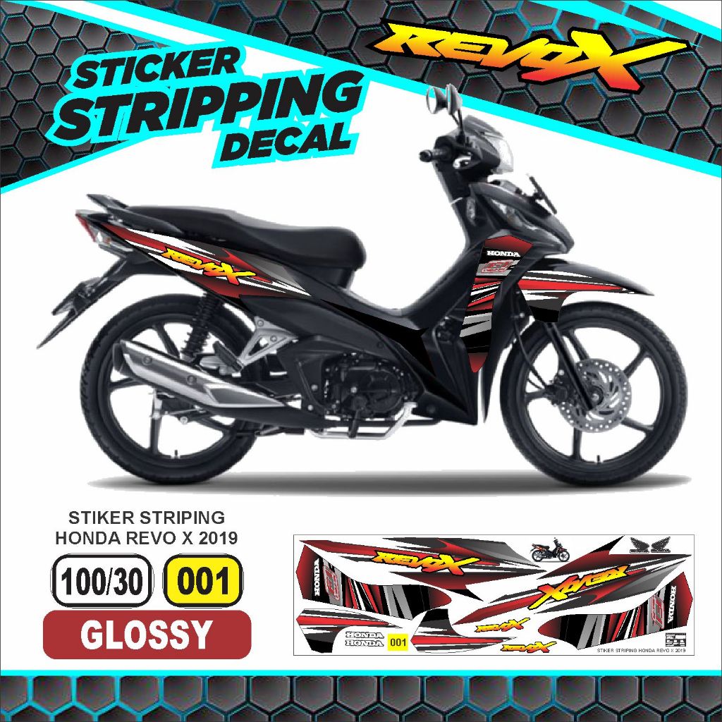 stiker striping variasi honda revo x decal motor honda revo