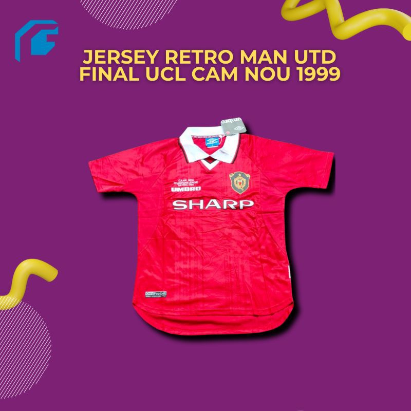 BAJU BOLA RETRO MANCHESTER UNITED HOME FINAL CAM NOU 1999