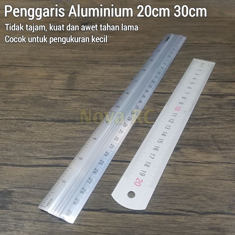 

Penggaris aluminium panjang 20cm 30cm berkualitas awet dan tidak tajam