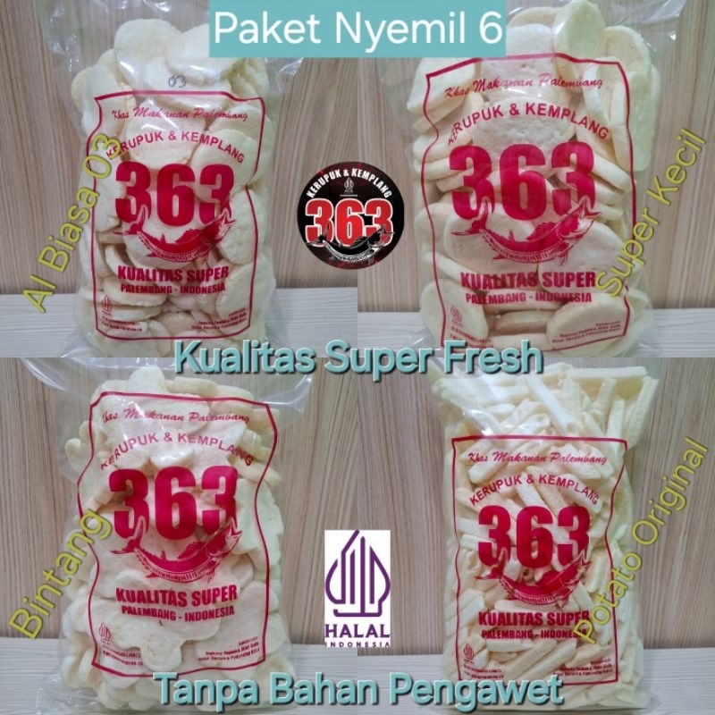 

PAKET Nyemil 6 Kerupuk Kemplang 363 Kualitas Asli Ikan Super Fresh Halal