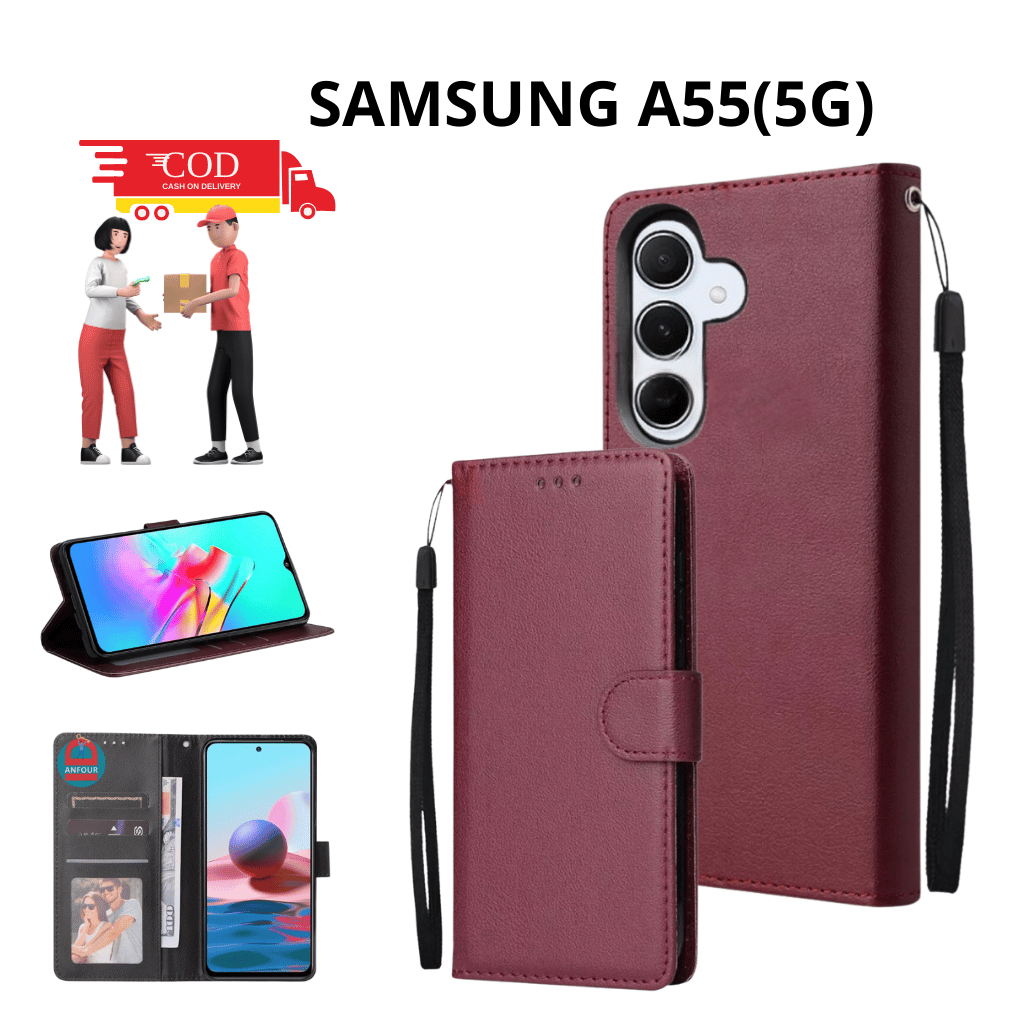 CASE HP SAMSUNG A55 CASE DOMPET FLIP CASE WALLET FLIP LEATHER CASE PREMIUM-FLIP WALLET