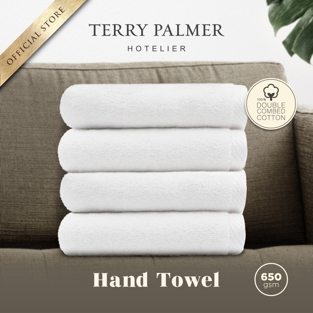 Handuk Terry Palmer Hotelier - 40x75cm - Hand Towel - White Edition - 650 GSM / Handuk Hotel / Handu
