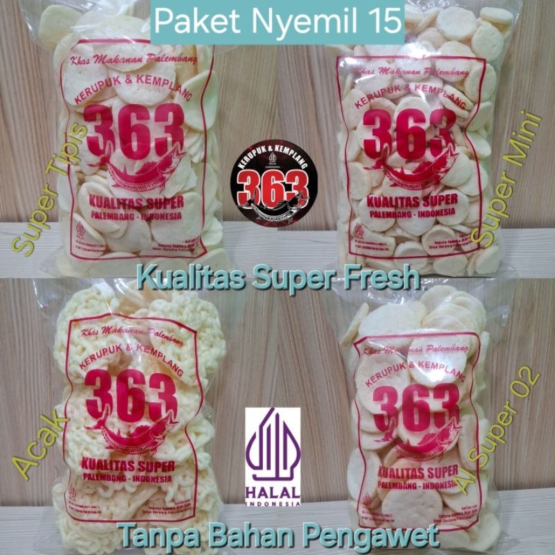 

PAKET Nyemil 15 Kerupuk Kemplang 363 Kualitas Asli Ikan Super Fresh Halal