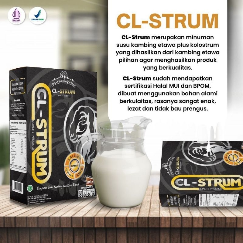 

SUSU CL-STRUM - Paket 2 Box Susu Kambing Plus Kolostrum Perahan Pertama Free Bonus