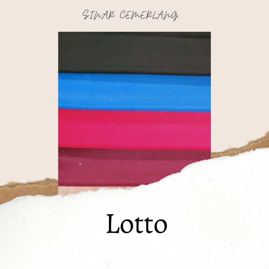 Kain Bahan celana training lotto setting 40 (tebal) warna muda