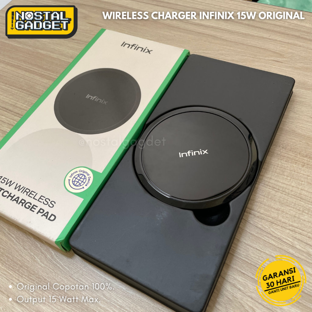 Charger Wireless Infinix Fast Charging 15W Note 30 40 Pro Original Copotan