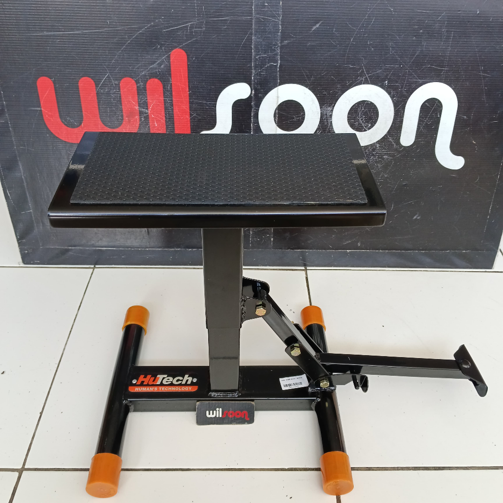 Jack Stand Trail / Standar Motor Trail Hutech Hitam Bulat Universal Jackstand