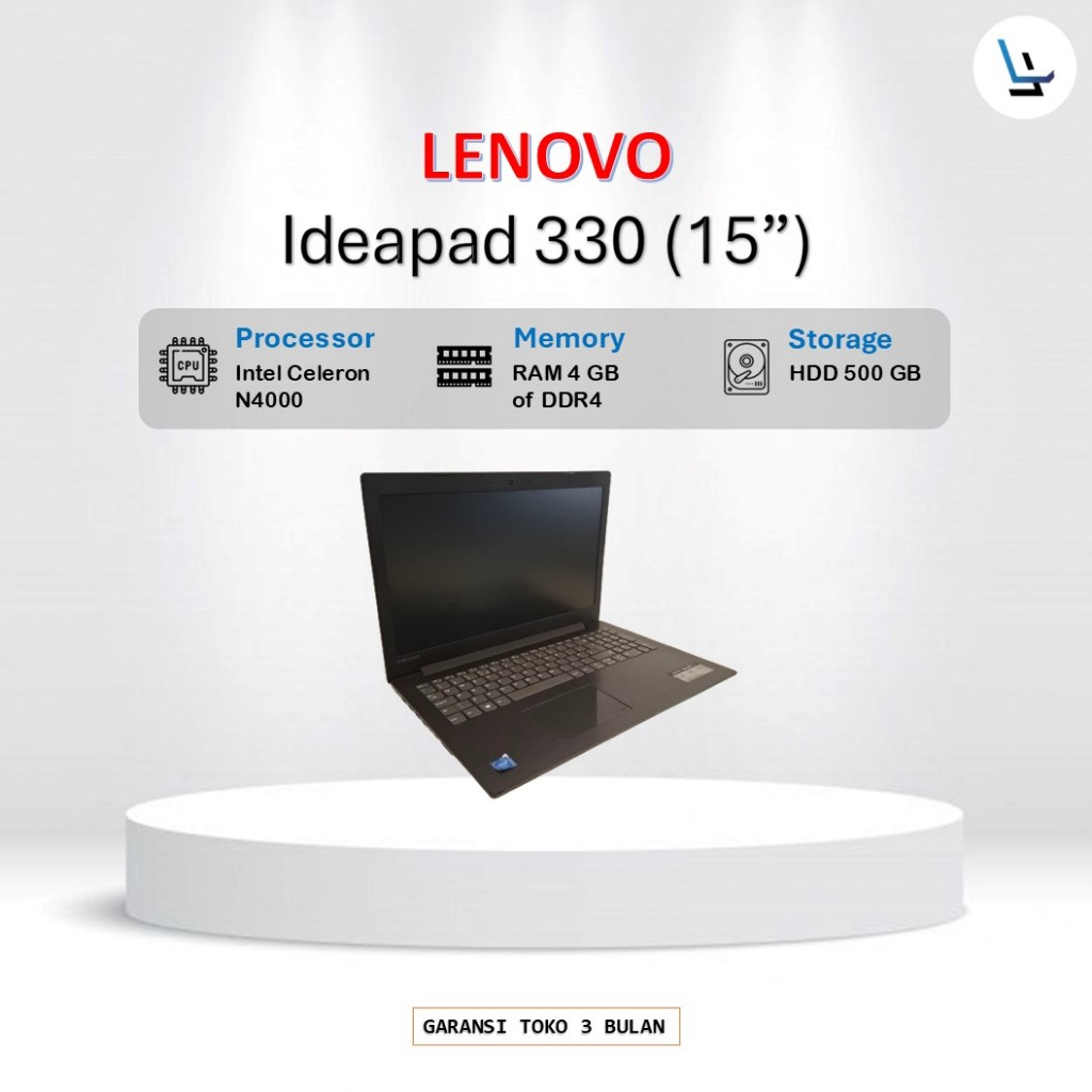 Laptop LENOVO Ideapad 330 INTEL CELERON N4000 RAM 4GB HDD 500 GB