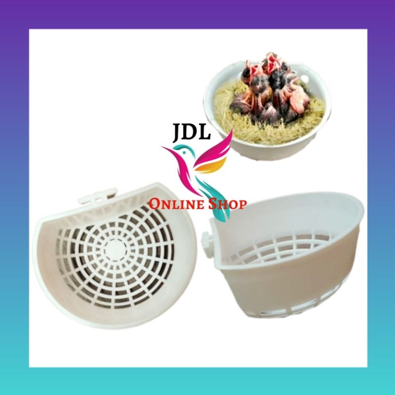 SARANG PLASTIK TEMPAT BERTELUR BURUNG KENARI SANGER BLACKTHROUT LOVEBIRD PARKIT