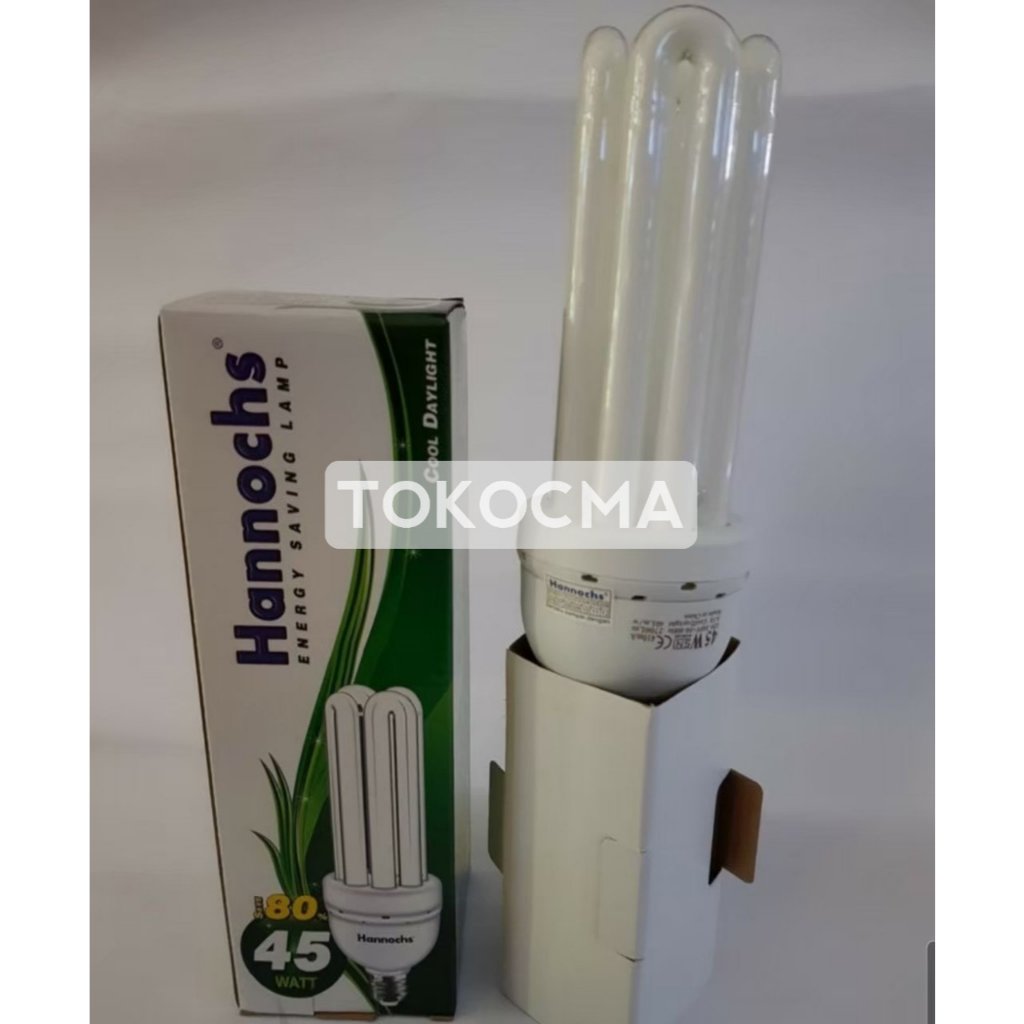 Lampu Bolham Hannochs LHE 45w 45watt 4U PLC Lampu Hemat Energy