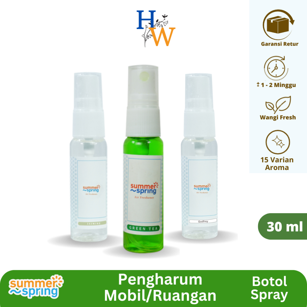 Summer Spring Botol Semprot 30 ml Pengharum Kamar Tidur Aromaterapi Pewangi Kamar Mandi Tahan Lama
