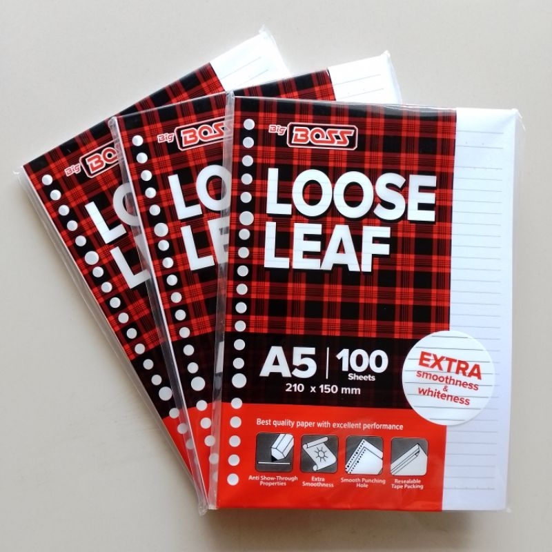 

Isi Binder Loose Leaf Big Boss A5 100 ( Pak ) [ Original ]