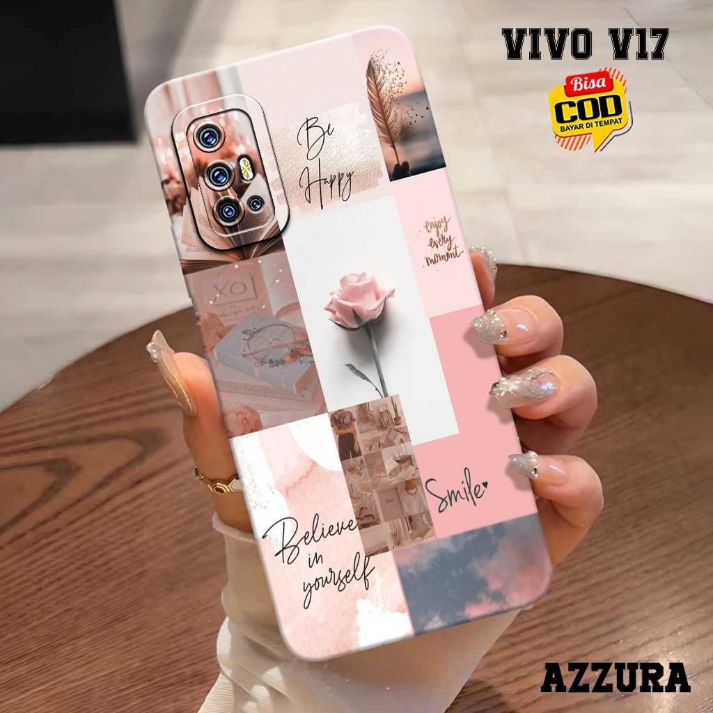 AZZURA - Case Vivo V17 - Fashion Case Bunga - Softcase Vivo V17 - Casing Hp Vivo V17 - Kasing Hp Viv