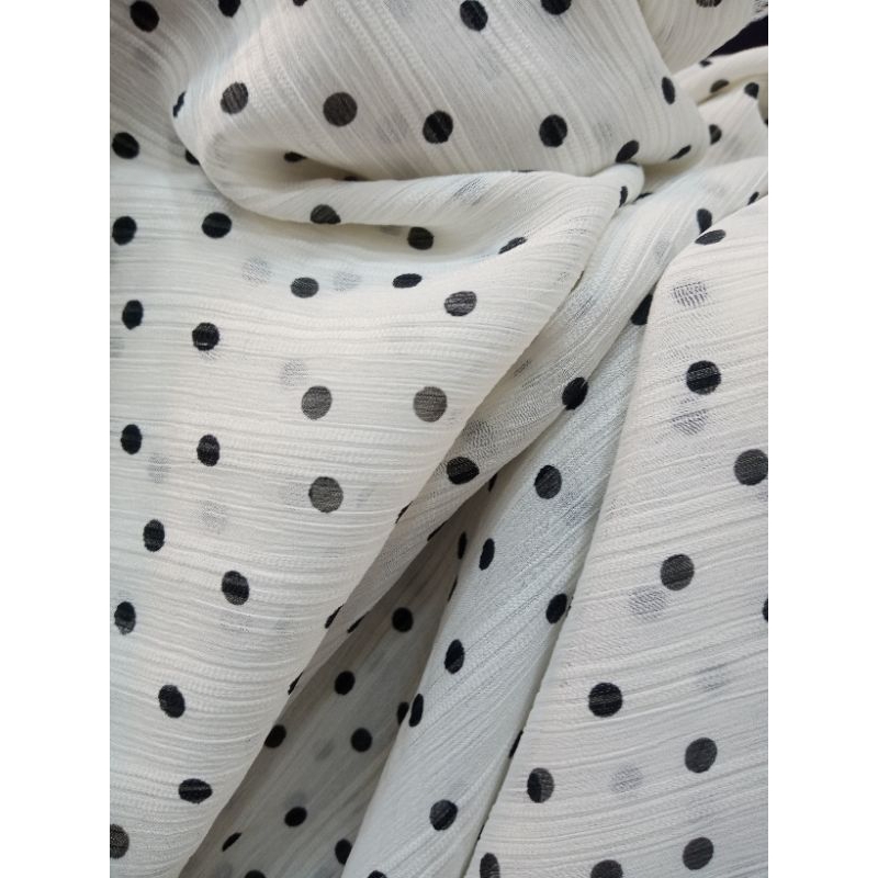 kain sifon - kain chiffon motif - kain sifon yoryu - kain sifon polkadot - kain sifon mid yoryu