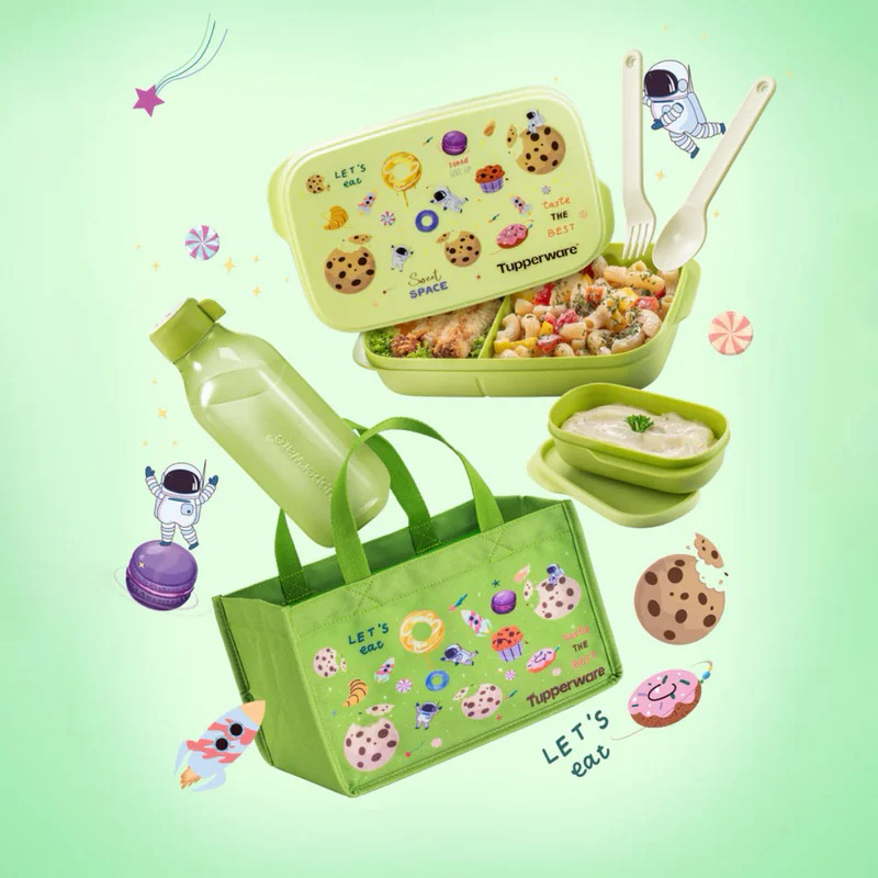 Foodie Buddy Tempat Makan Lucu Panda Tupperware Tempat Makan Anak dengan Tas