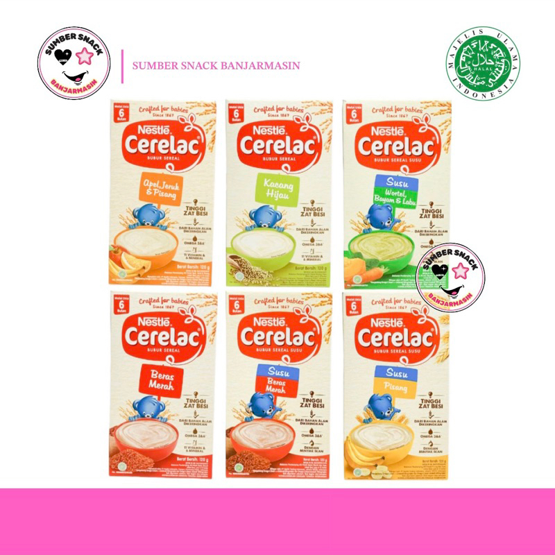 Nestle Cerelac Bubur Sereal (120g) (5 Varian Rasa)